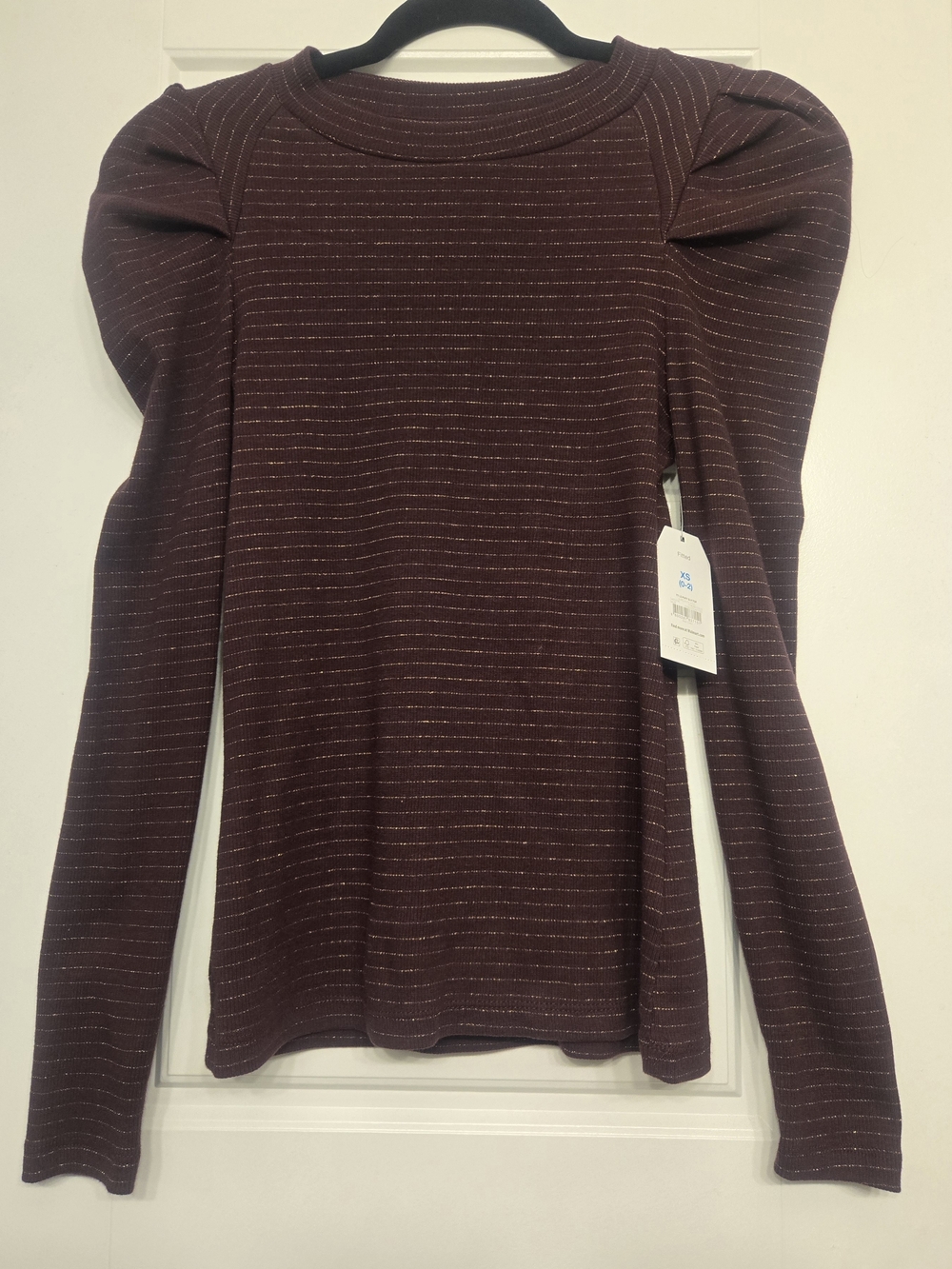 Universal Thread Long Sleeve Striped Top in Brown NWT